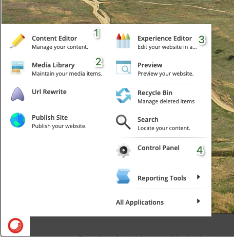 Sitecore Start Menu