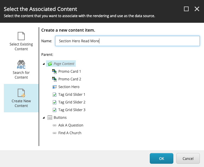 Call to Action: Select the Associated Content